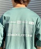 ELEMENT エレメント メンズ 半袖 Tシャツ バックプリント オーバーサイズ クルーネック 吸水速乾 BE021-224(GRN-M)