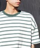 ELEMENT エレメント メンズ 半袖 Tシャツ ボーダー オーバーサイズ BE021-254(FBK-M)