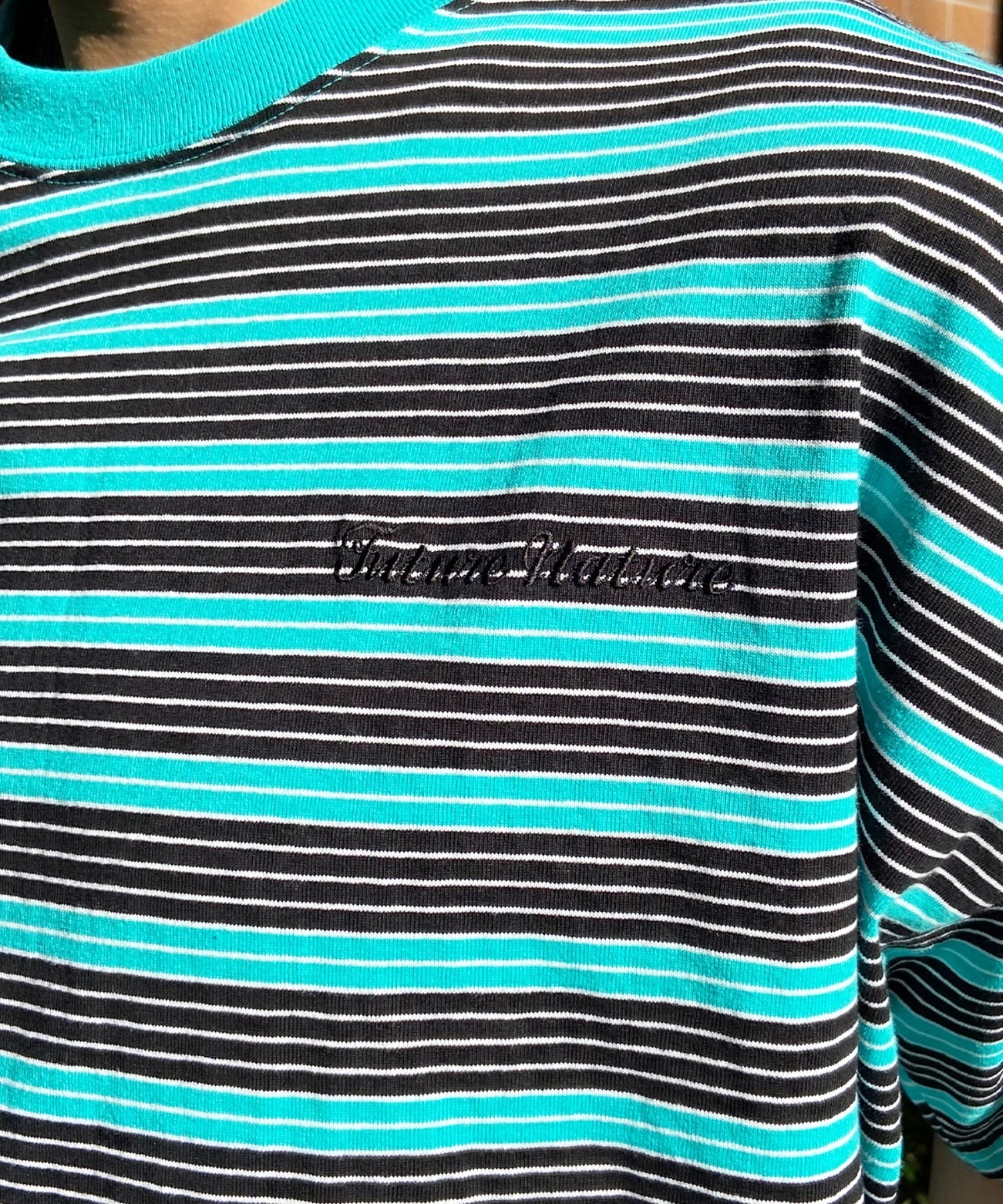 ELEMENT エレメント メンズ 半袖 Tシャツ ボーダー オーバーサイズ BE021-254(WHT-M)