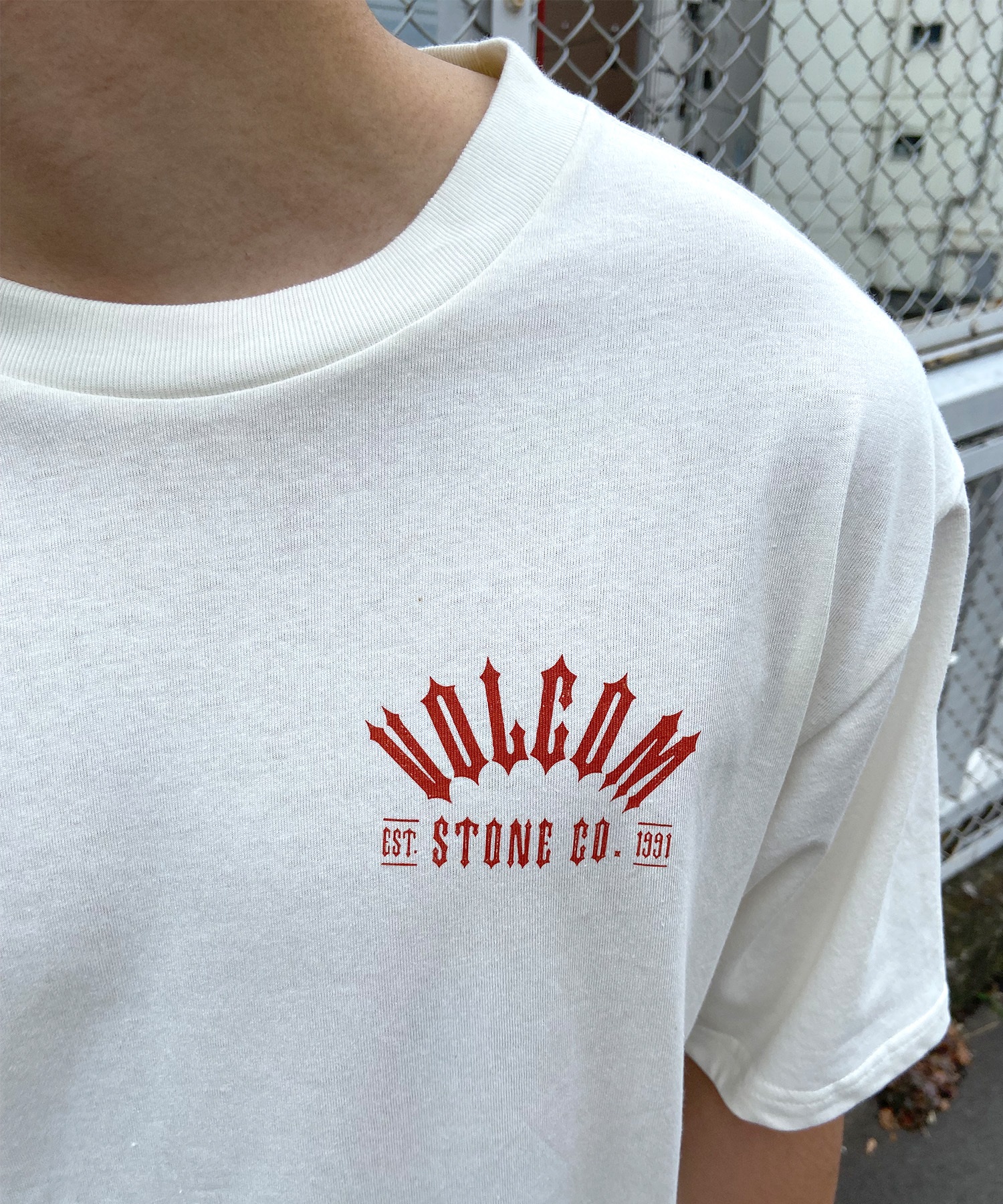 VOLCOM ボルコム メンズ Tシャツ 半袖 バックプリント ナンバー ヘビーウェイト ワイドフィット AF312404(STH-M)