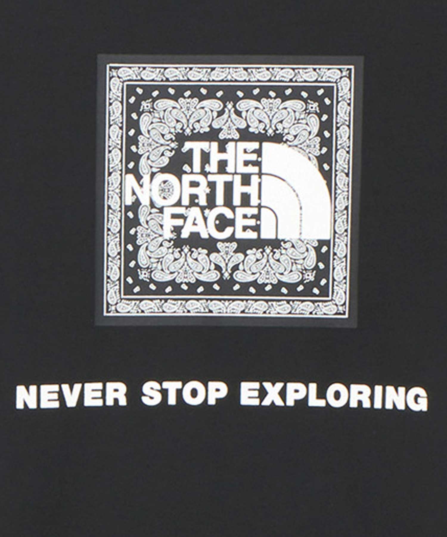 THE NORTH FACE ザ・ノース・フェイス メンズ 半袖 Tシャツ レギュラーシルエット バンダナ スクエアロゴ NT32446(K-S)