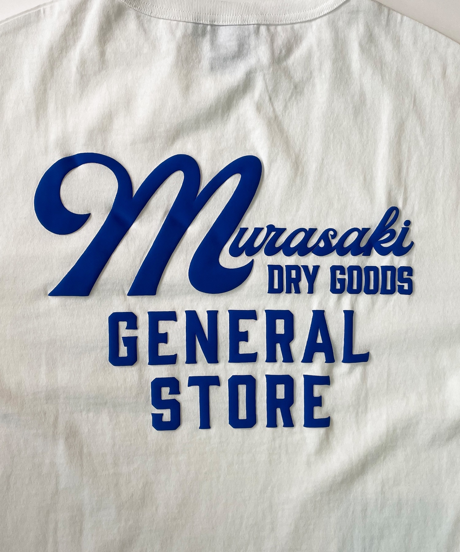 DEAR LAUREL ディアローレル メンズ 半袖 Tシャツ "Murasaki Dry Goods General Store" バックプリント 吸水速乾 D24S2101(WHT-M)
