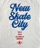 DEAR LAUREL ディアローレル メンズ 半袖 Tシャツ "New SkateCity" バックプリント 吸水速乾 D24S2102(WHT-M)