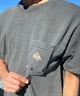 QUIKSILVER クイックシルバー メンズ ポケットTシャツ 半袖 ポケT バックプリント クルーネック レギュラーフィット ピグメント加工 QST242006(CHC-M)