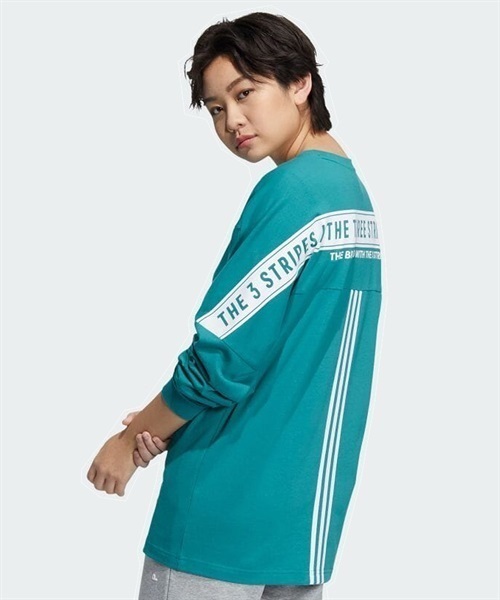 adidas/アディダス ワーディング ルーズフィット 長袖 Tシャツ IEH99(WT/BK-2XS)