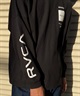 RVCA ルーカ メンズ 長袖 Tシャツ ロンT バックプリント スリーブロゴ ヘビーウェイト ワイドフィット BE041-056(BLK-S)