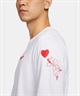 NIKE ナイキ メンズ 長袖 Tシャツ スポーツウェア ロングスリーブ ロンT ワンポイント ロゴ ハート柄 FV3994-100(100-S)