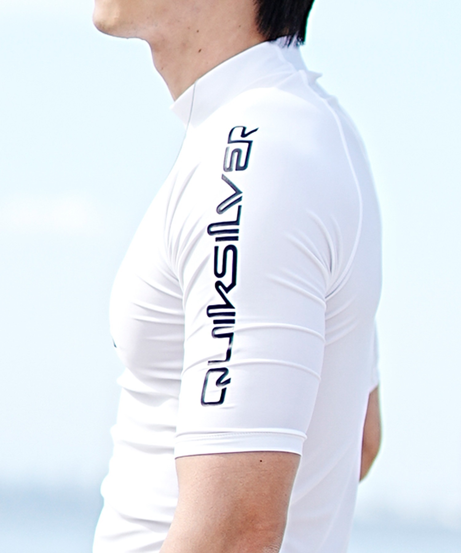 QUIKSILVER クイックシルバー メンズ ラッシュガード 半袖 Tシャツ 水着 UVカット ALL TIME SR QLY241022(BLK1-M)