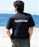 NEW ERA ニューエラ メンズ ラッシュガード 半袖 Tシャツ バックプリント オーバーサイズ ユーティリティ 水陸両用 14109982(BLK-M)