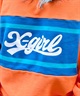 【マトメガイ対象】X-GIRL/エックスガール CONTRAST COLOR SWEAT TOP レディース トレーナー 105233012023 ムラサキスポーツ限定(BLUE-FREE)
