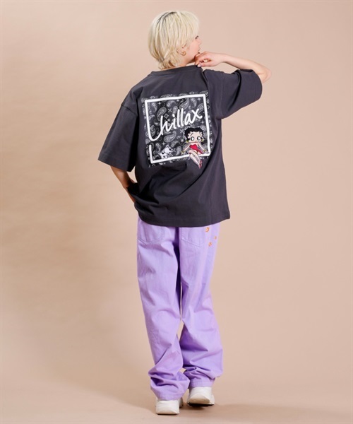 CHILLAX チラックス 232OO2ST150CL レディース 半袖 Tシャツ BettyBoop ベティ・ブープ コラボレーション KK1 C17(WHT-F)