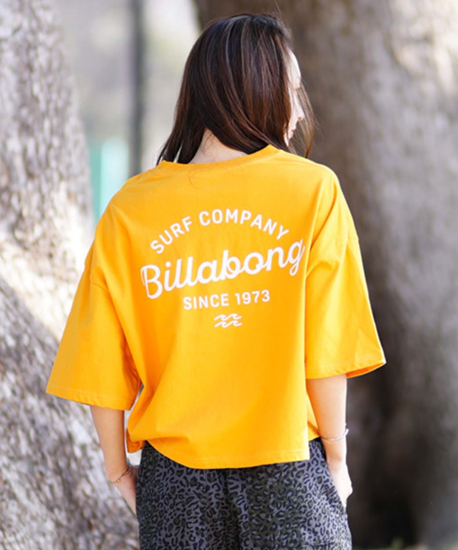 BILLABONG ビラボン ARCH LOGO CROPPED TEE レディース 半袖Tシャツ ルーズシルエット クロップド丈 BE013-204(PGA0-M)