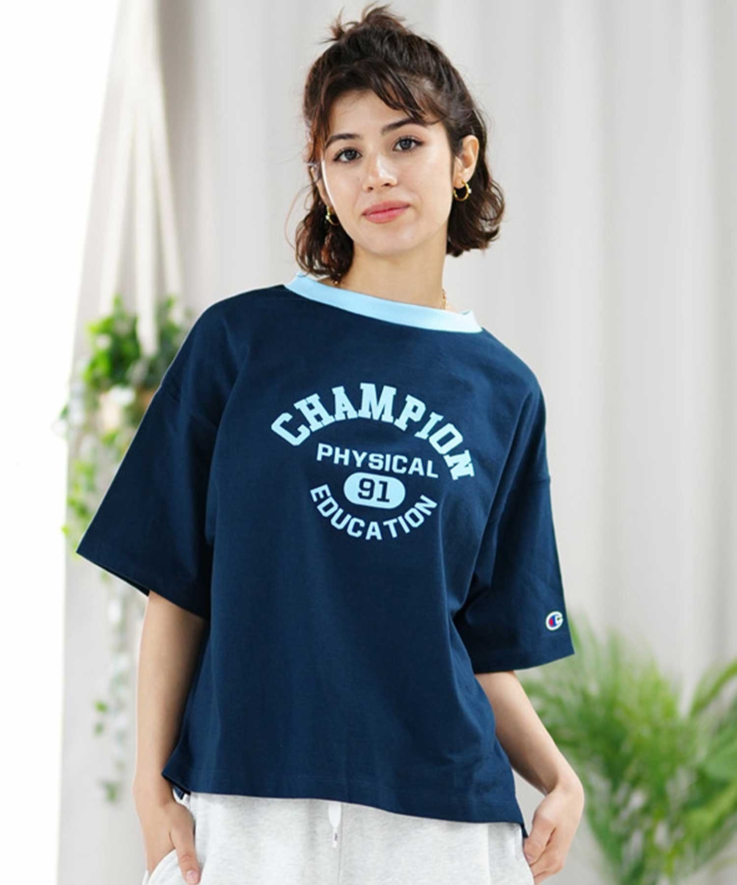 CHAMPION チャンピオン レディース 半袖 Tシャツ RINGER T-SHIRT CW-Z313(540-M)