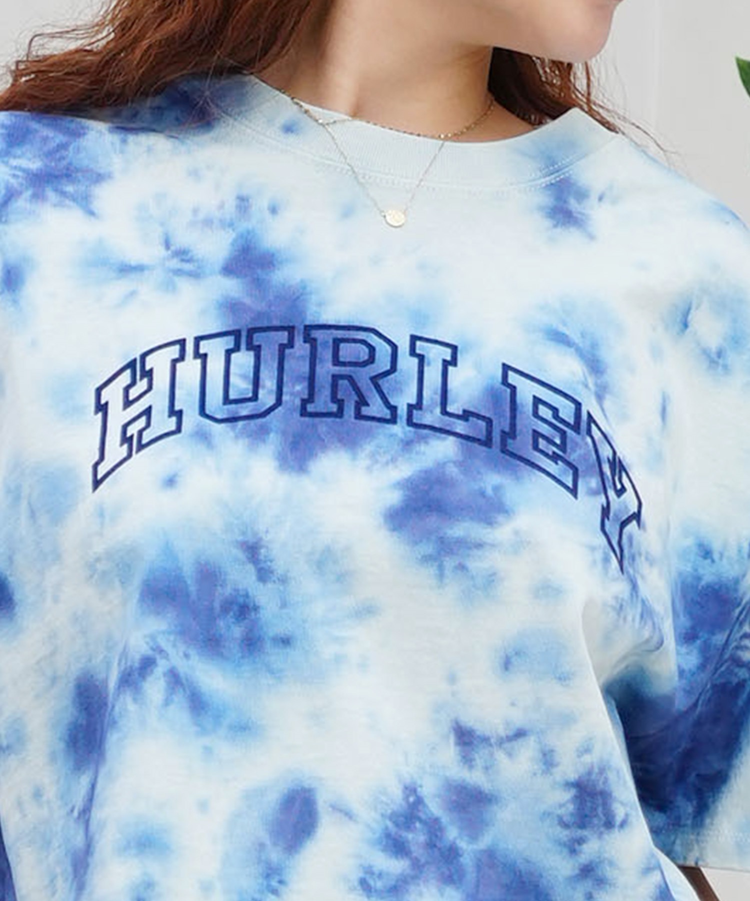 Hurley ハーレー レディース Tシャツ 半袖 ショート丈 クロップ丈 アーチロゴ プリント ヘビーウェイト WSS2421021(WHT-M)