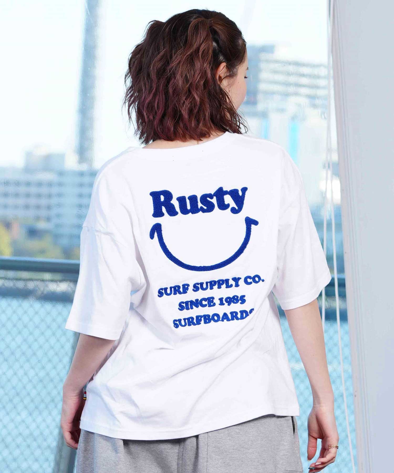 RUSTY ラスティー レディース 半袖 Tシャツ LOGO 924506(CGY-M)