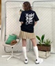 X-girl/エックスガール CAMO TRIPLE LOGO SS TEE 105242011037 レディース Tシャツ ムラサキスポーツ限定(BEIGE-M)