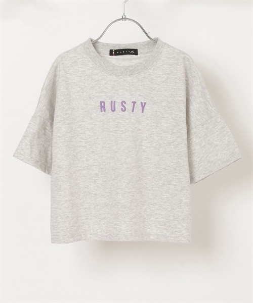 RUSTY ラスティー 963500 WT キッズ 半袖Tシャツ KK1 D22(WT-100cm)