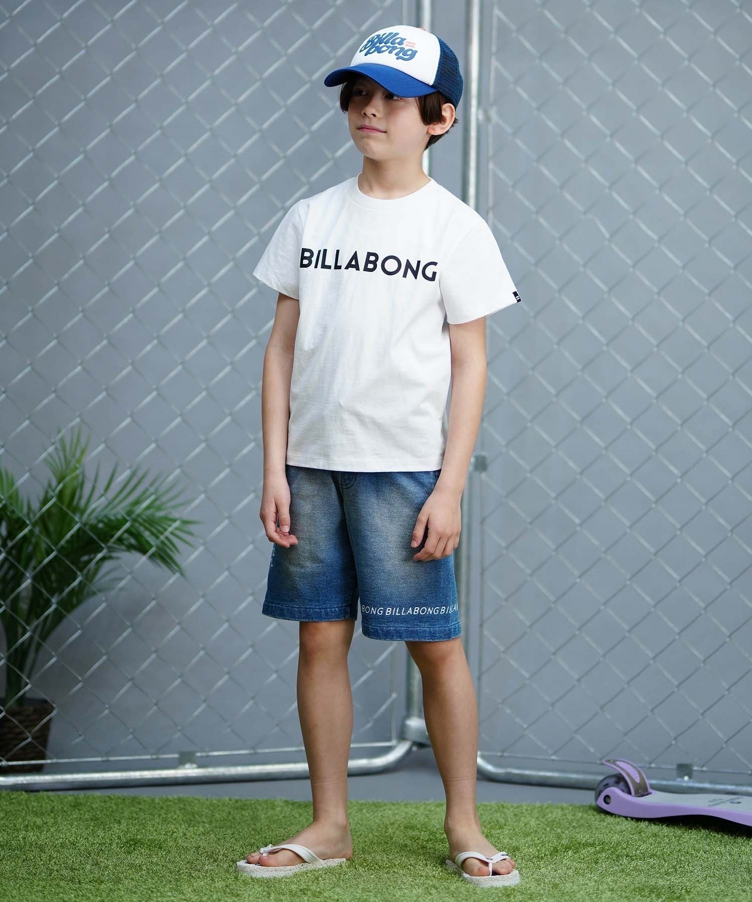 BILLABONG ビラボン UNITY LOGO キッズ 半袖 Tシャツ BE015-204(WHT-90cm)