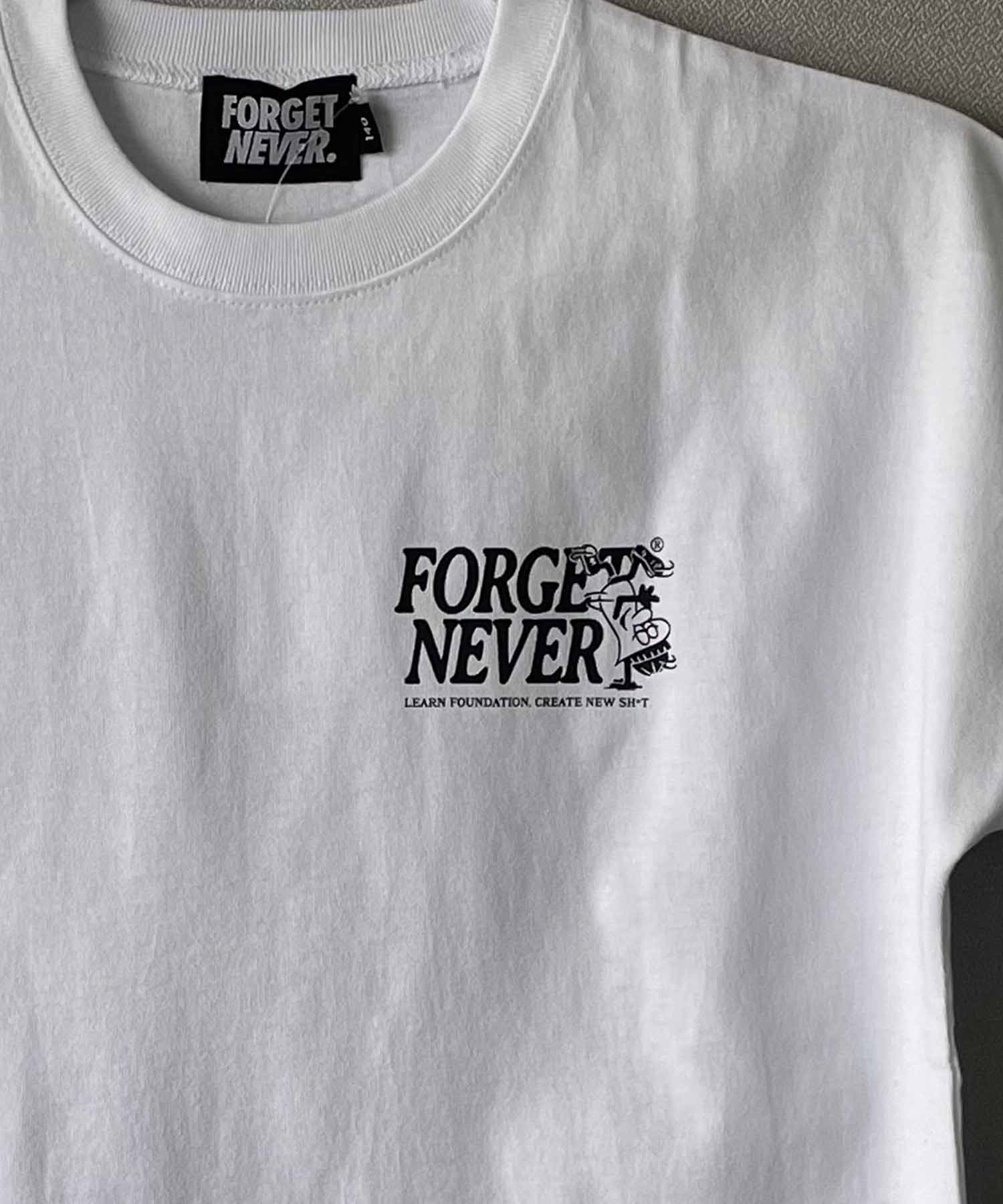 FORGET NEVER フォーゲットネバー キッズ 半袖 Tシャツ バックプリント ムラサキスポーツ限定 242OO3ST209FN(WHT-130cm)