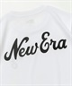 NEW ERA ニューエラ キッズ Youth 半袖 テック Tシャツ Classic Logo ホワイト バックプリント 吸汗速乾 UVカット 14111848(WHI-130cm)