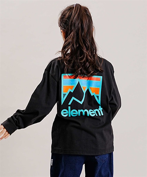 ELEMENT/エレメント キッズ JOINT LS YOUTH ロング Tシャツ バックプリント  長袖 Tシャツ BD026-074(GRN-130cm)