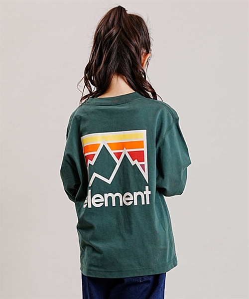 ELEMENT/エレメント キッズ JOINT LS YOUTH ロング Tシャツ バックプリント  長袖 Tシャツ BD026-074(FBK-130cm)