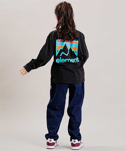 ELEMENT/エレメント キッズ JOINT LS YOUTH ロング Tシャツ バックプリント  長袖 Tシャツ BD026-074(WHT-130cm)
