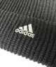 adidas アディダス キッズ ニットキャップ ビーニー キャットイヤー 猫耳 ロゴ リブ ニット 234011604(01BLK-FREE)