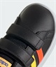 adidas/アディダス GRANDCOURT LIFESTYLE HOOK AND LOOP グランドコート ライフスタイル 面ファスナー キッズ スニーカー HP8918(BK/YE-13.0cm)