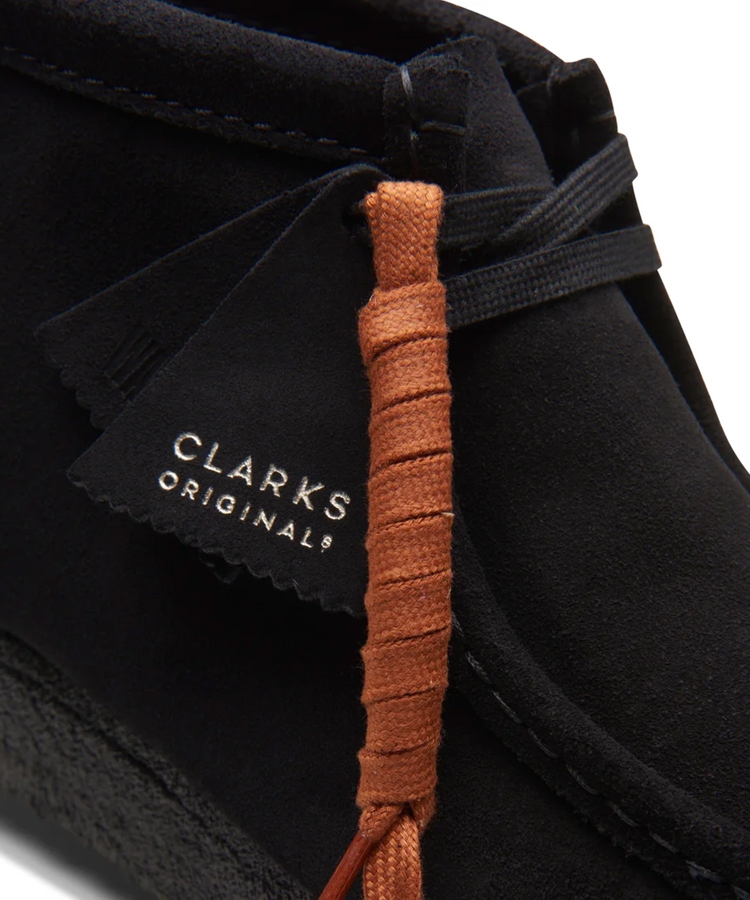 Clarks Originals/クラークス オリジナルス Wallabee Boot メンズ ワラビーブーツ モカシン デッキシューズ ブラックスエード 26155517(BLKSU-25.5cm)