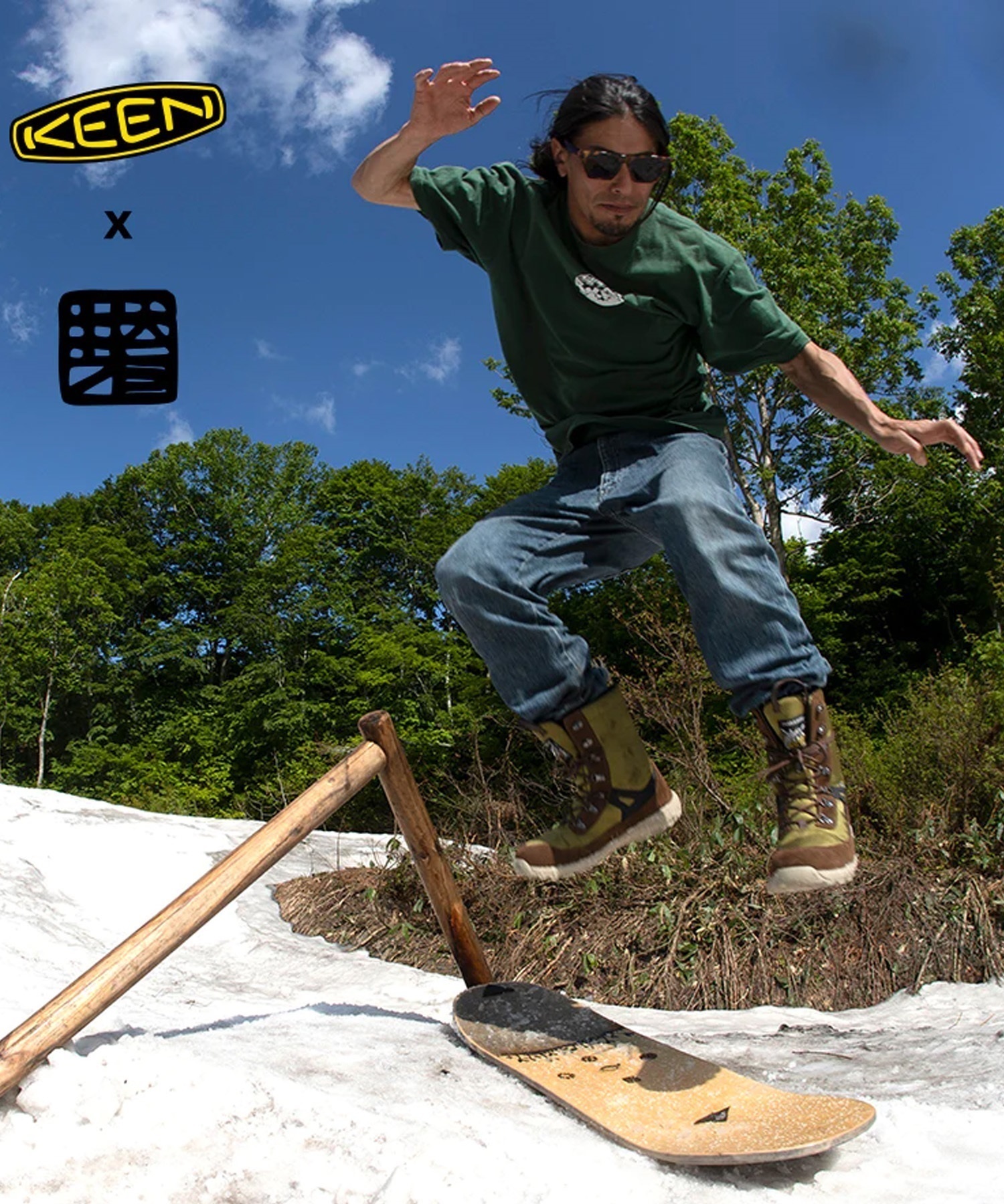 KEEN/キーン × ATSUSHI GOMYO コラボ メンズ グリーザー トール ウォータープルーフ 防水ウインターブーツ オリーブ 1027734(ODDE-26.0cm)
