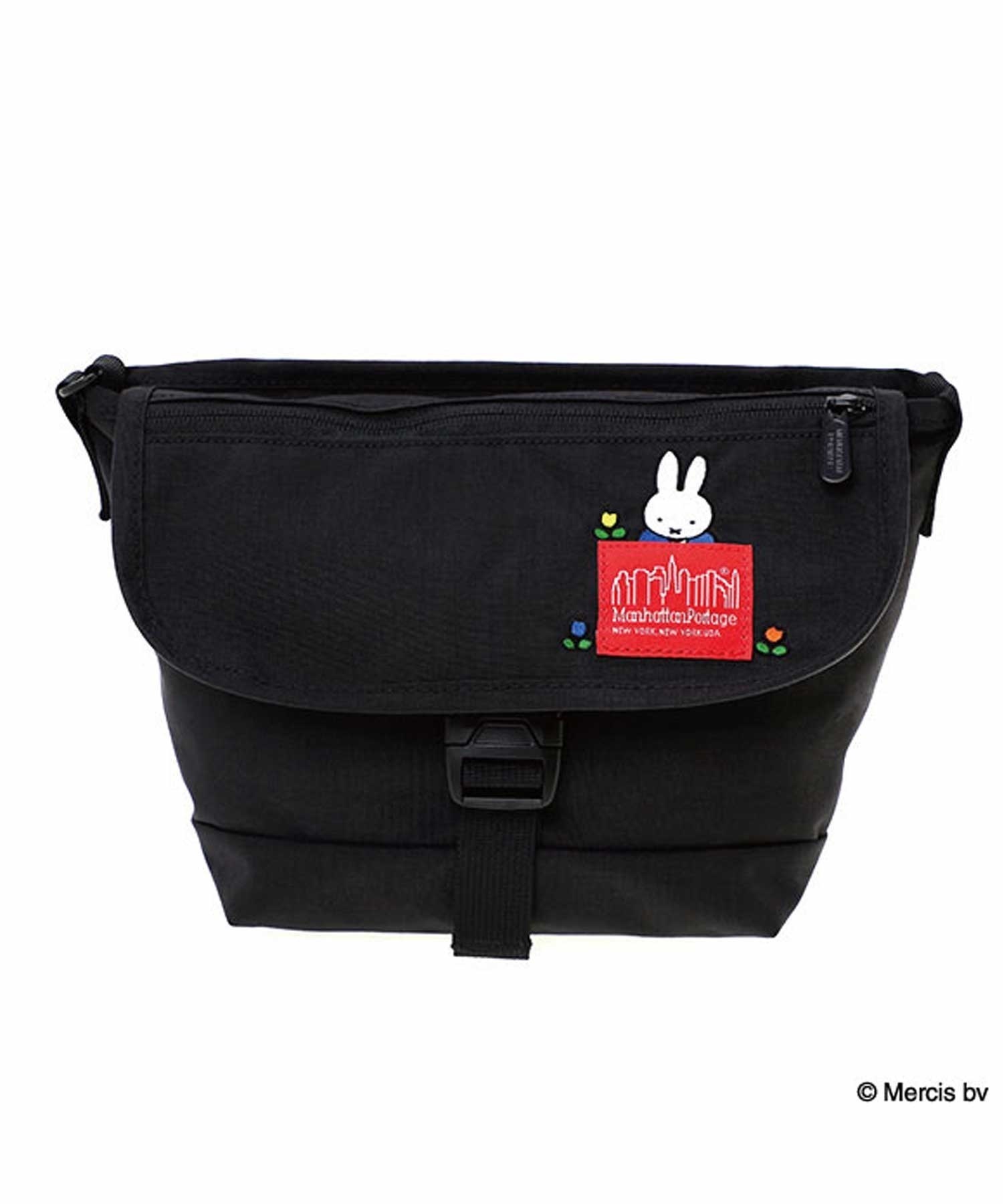 Manhattan Portage/マンハッタンポーテージ Nylon Messenger Bag Flap Zipper Pocket miffy MP1603FZP500CDMIFFY(BLACK-FREE)
