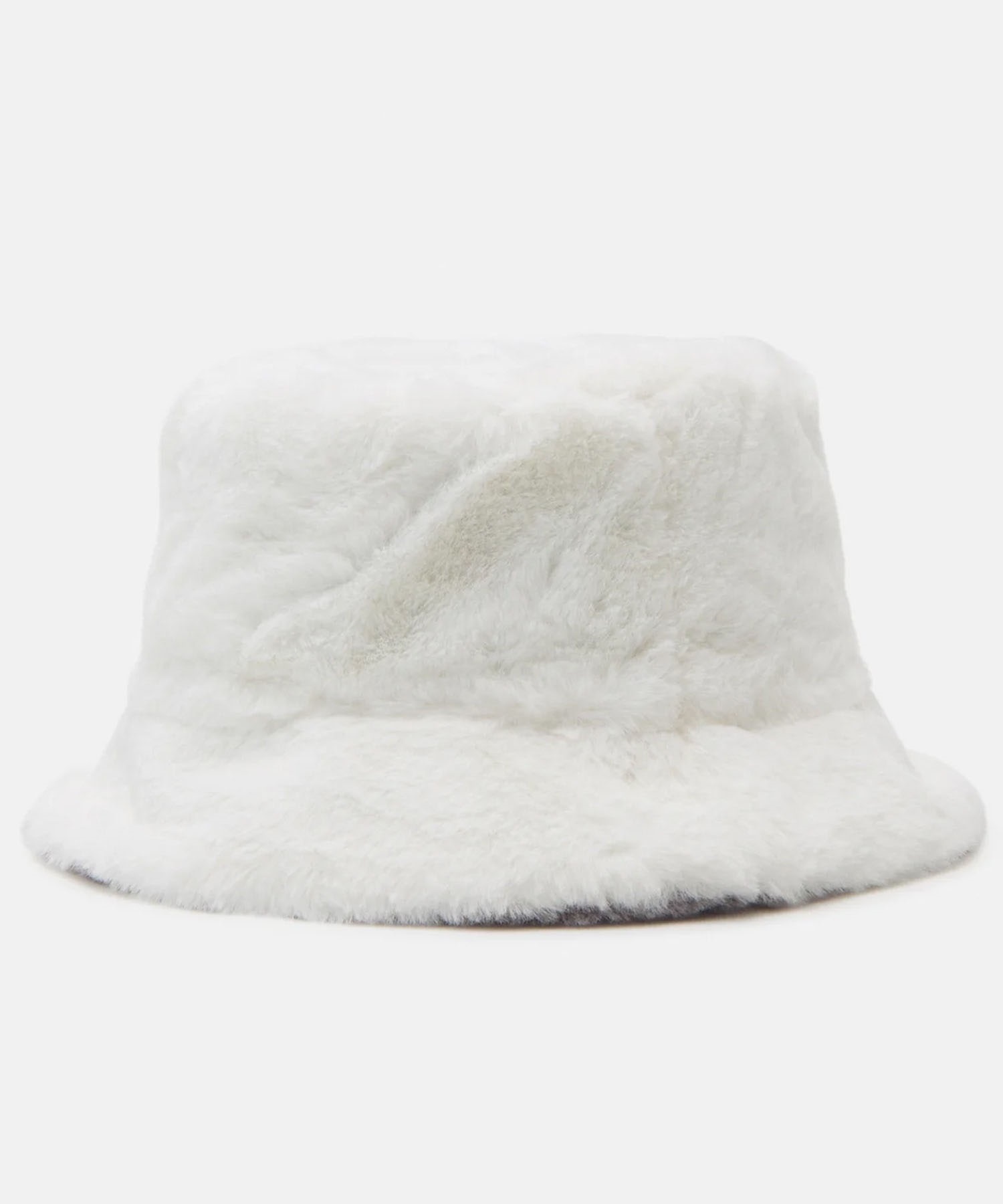 TOMMY JEANS/トミージーンズ バケットハット FUZZY REV. BUCKET ファジーリバーシブル フェイク ファー AW15459(BK/WT-FREE)