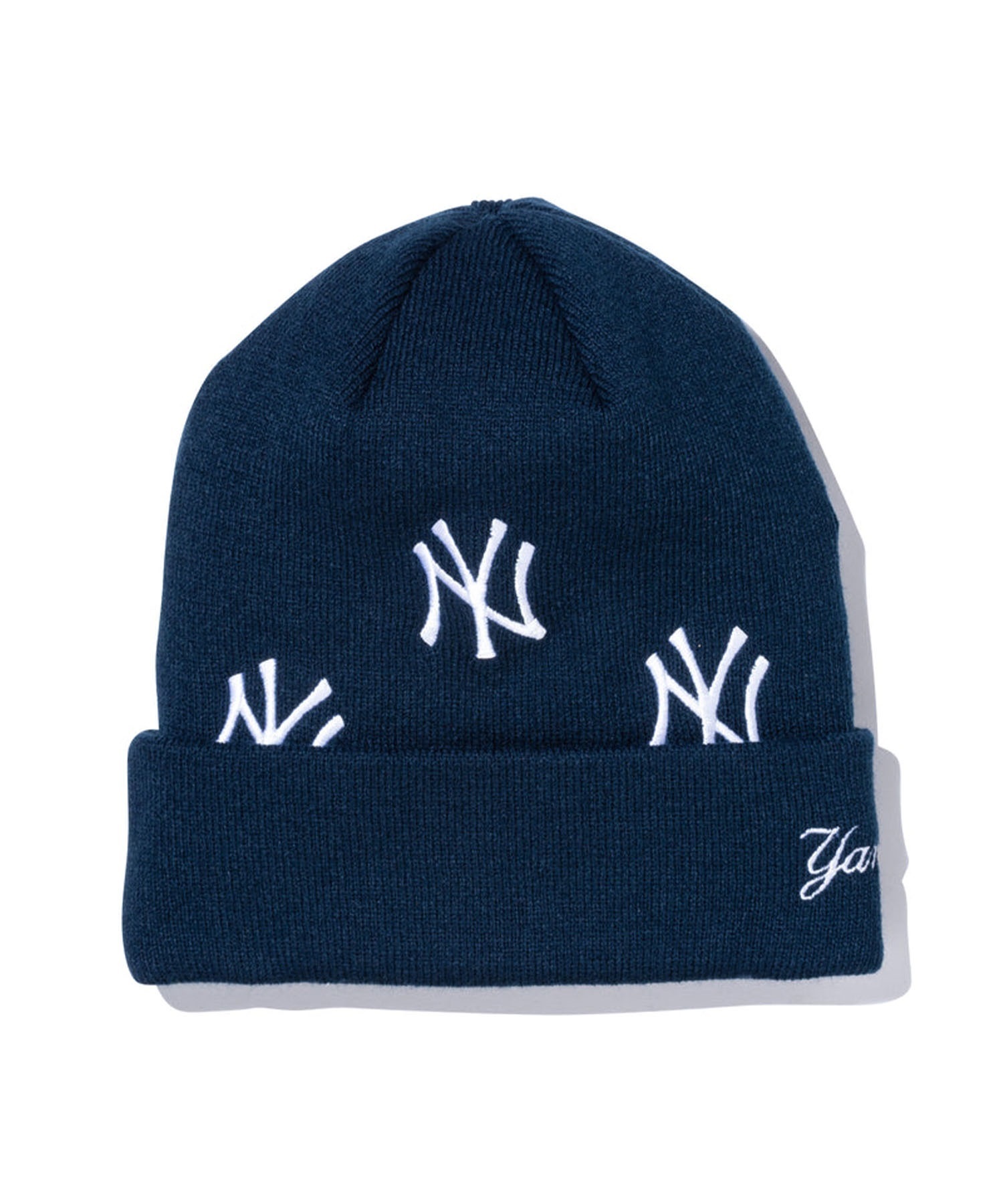 NEW ERA/ニューエラ ビーニー ニット帽 ダブル 13751343 MLB ALLOVER ニューヨーク・ヤンキース(NVY-FREE)