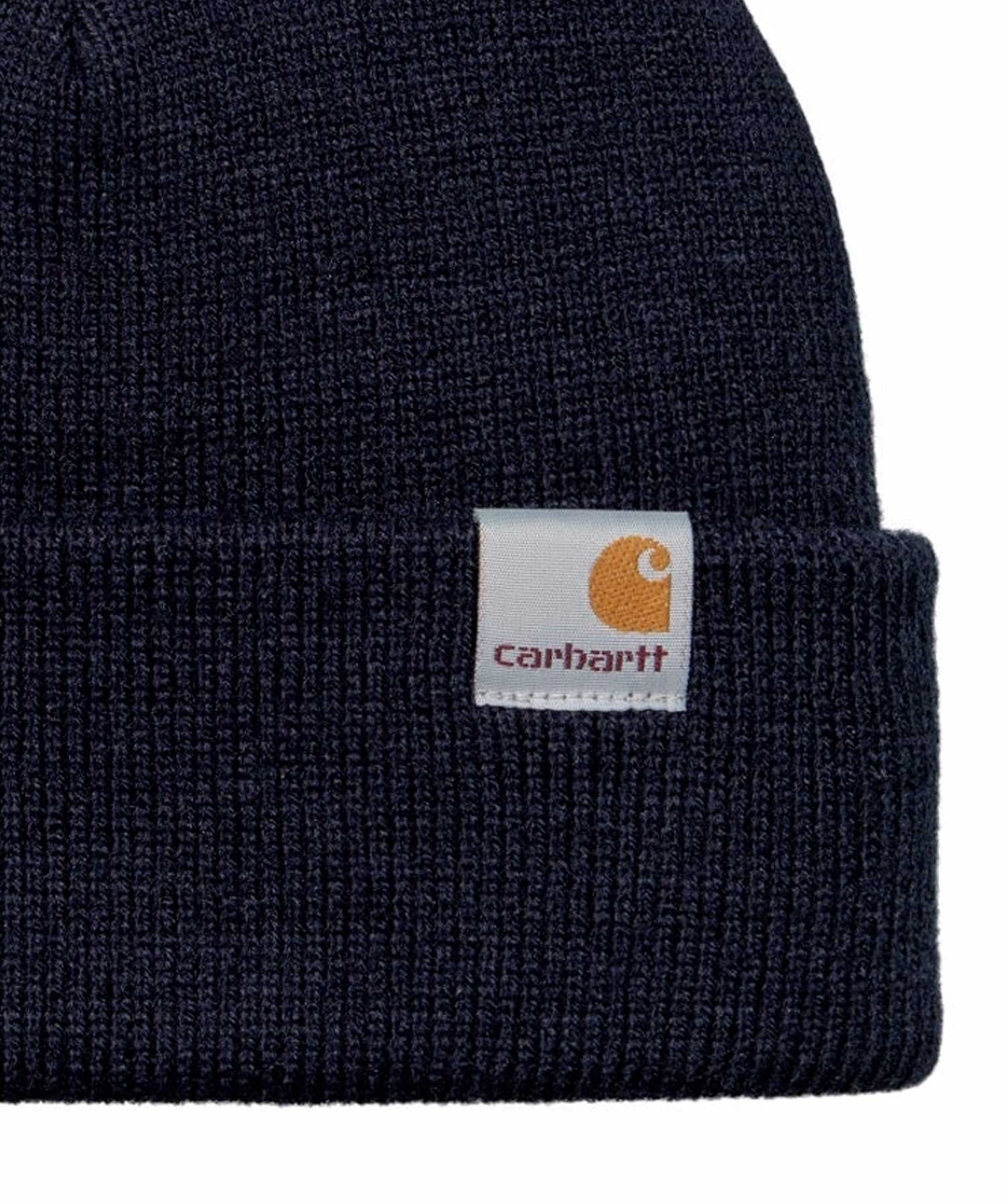 Carhartt/カーハート ビーニー ニット帽 ダブル STRATUS HAT LOW I025741(BLACK-FREE)