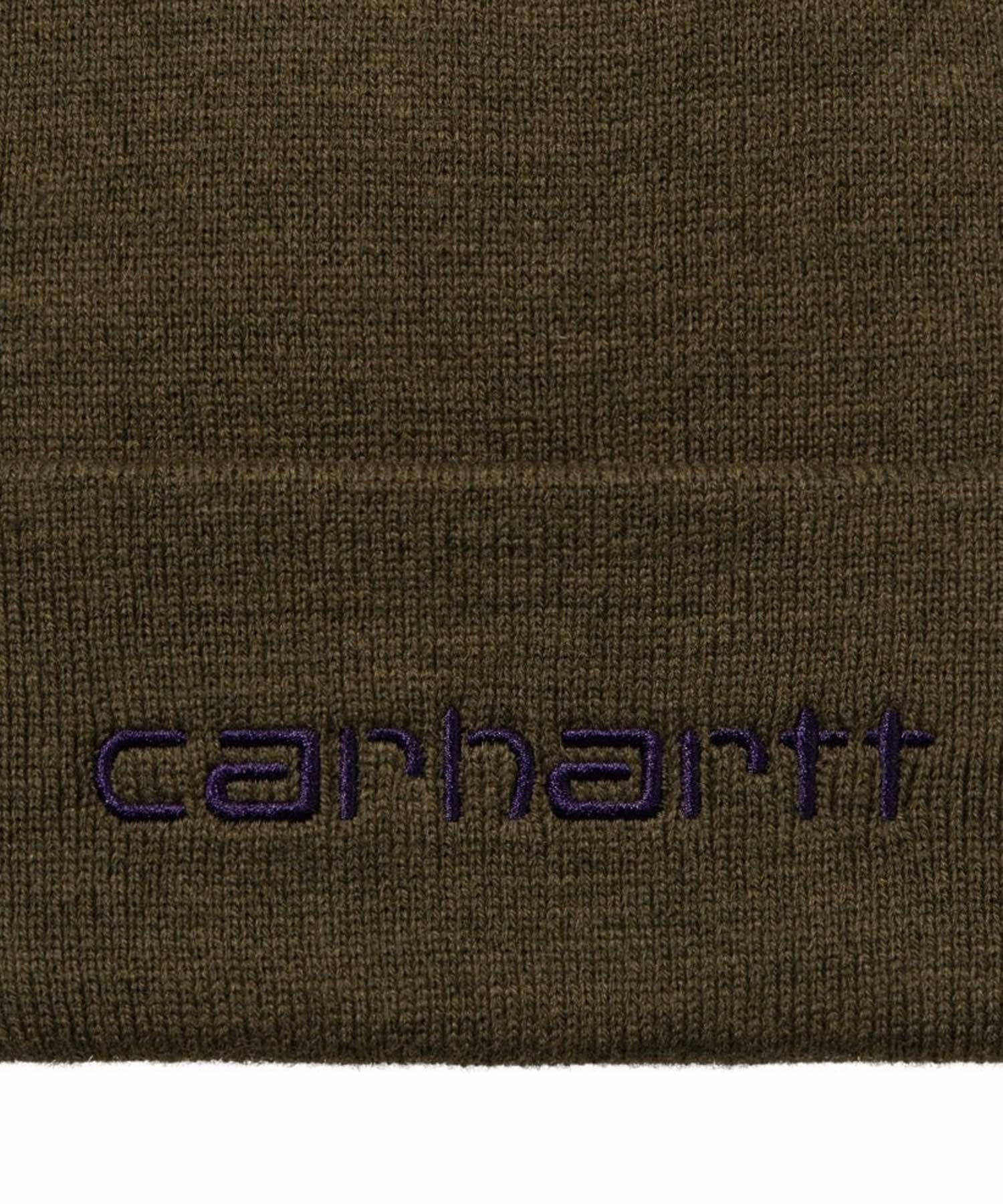 Carhartt/カーハート ビーニー ニット帽 ダブル SCRIPT BEANIE I030884(HI/CA-FREE)
