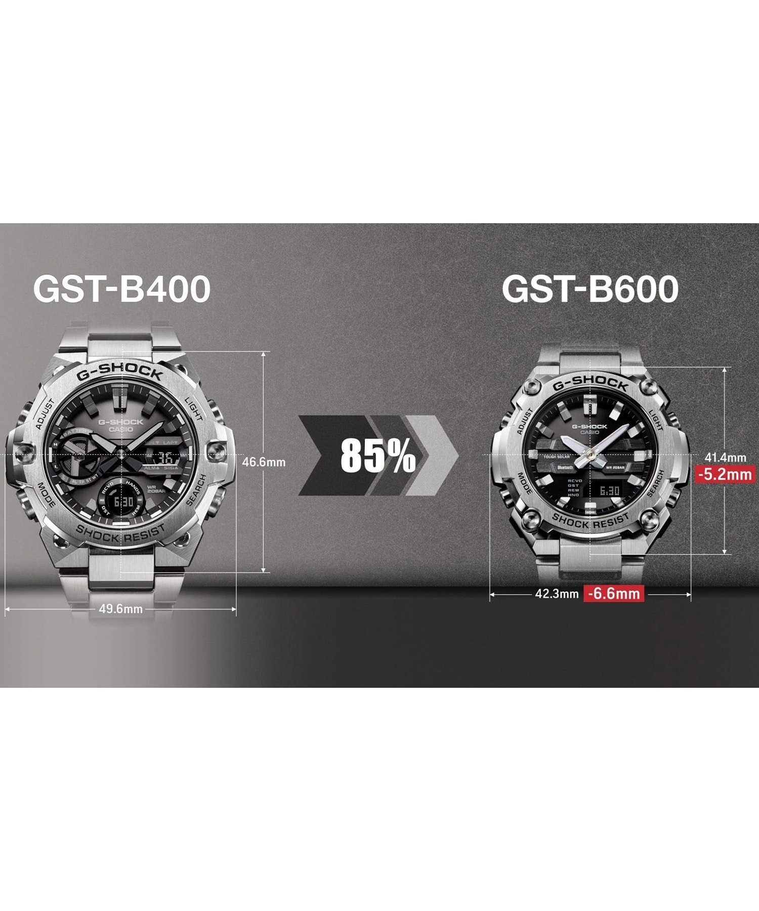 G-SHOCK ジーショック GST-B600D-1AJF 時計 腕時計(SILVE-ONESIZE)