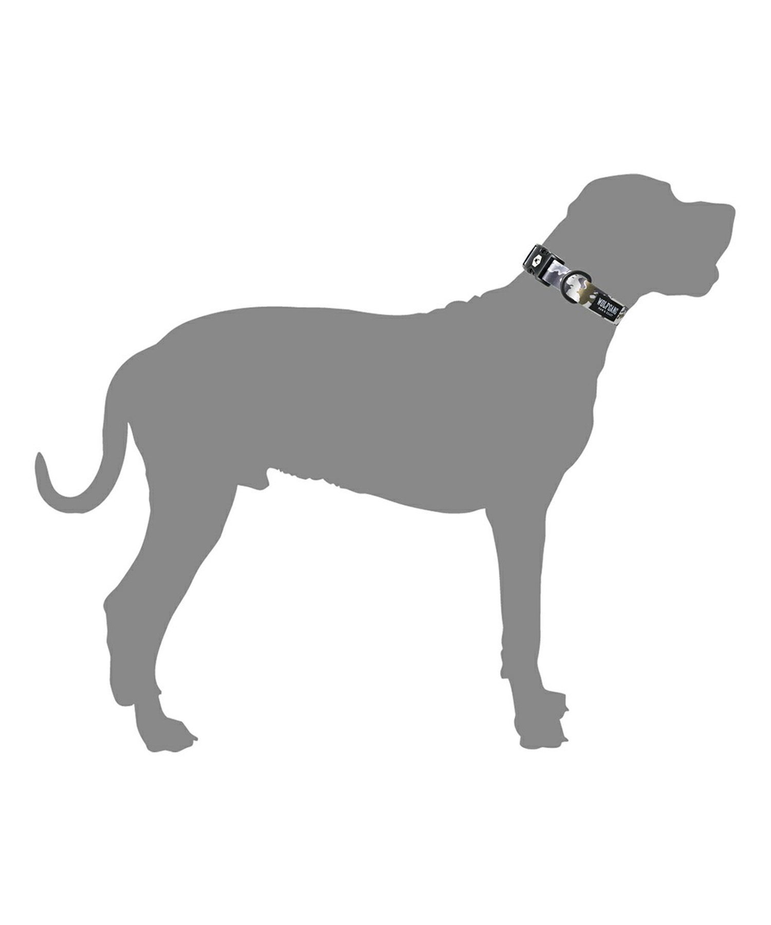 WOLFGANG ウルフギャング 犬用 首輪 HideOut Collar Mサイズ 小型犬用 中型犬用 ハイドアウト カラー 迷彩柄 グレー系 WC-002-74(CAMO-M)