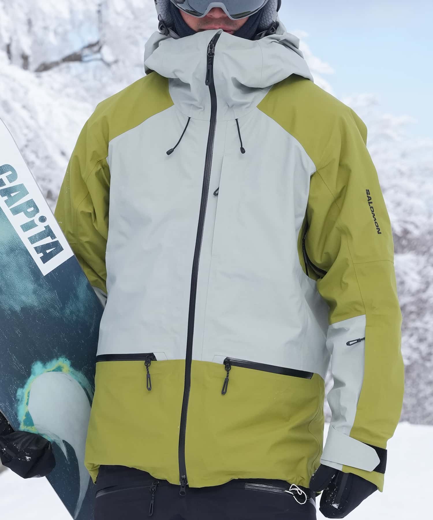 SALOMON ABSOLUTE 3L JKT M WROUGHT IRON / CARDAMON SEED
