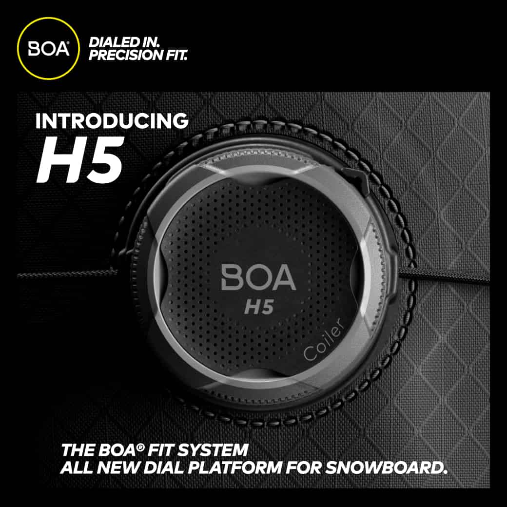 スノーボードブーツの次世代フィットシステム BOA『H5』登場。