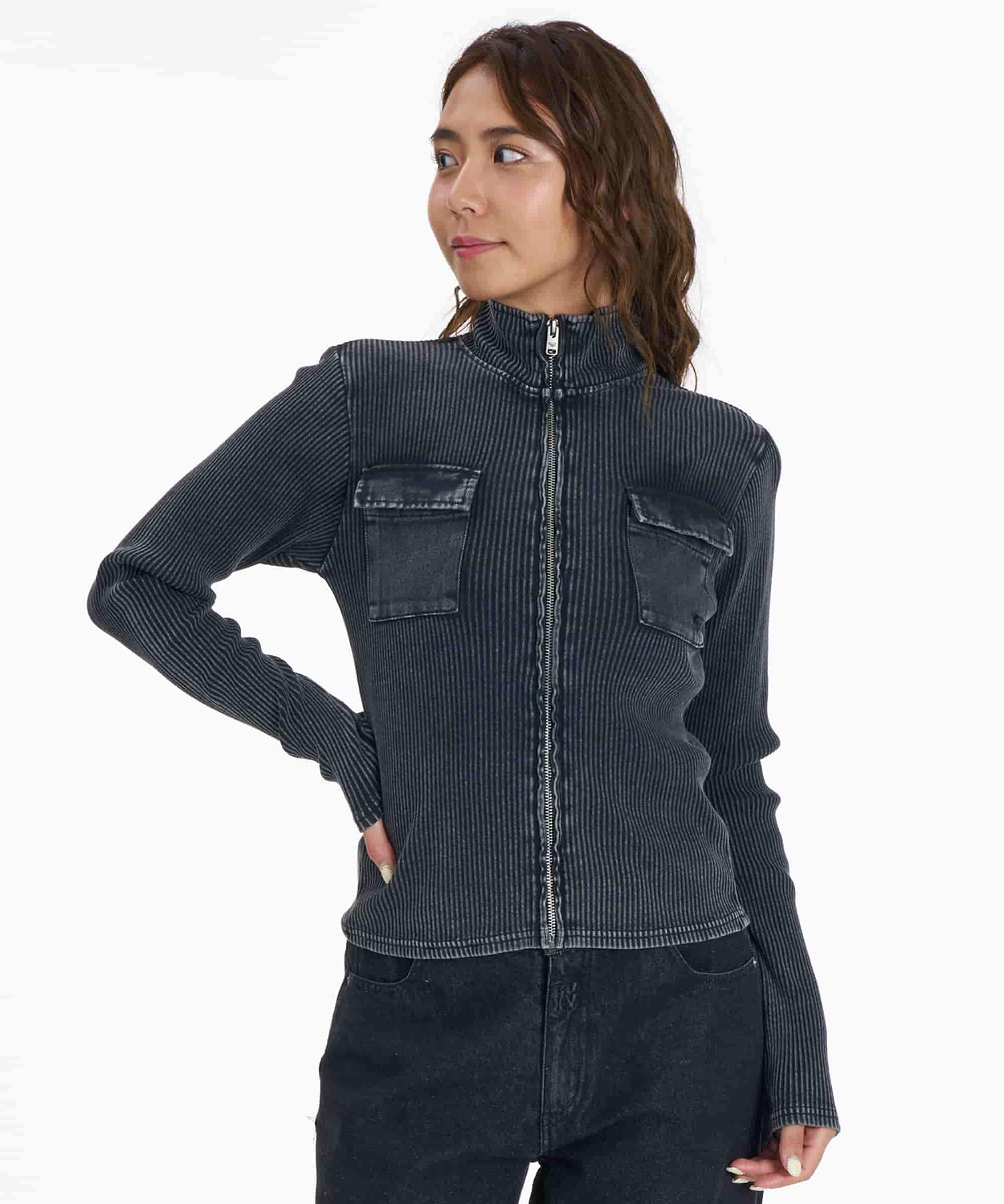 RIB KNIT JACKET（BBK）