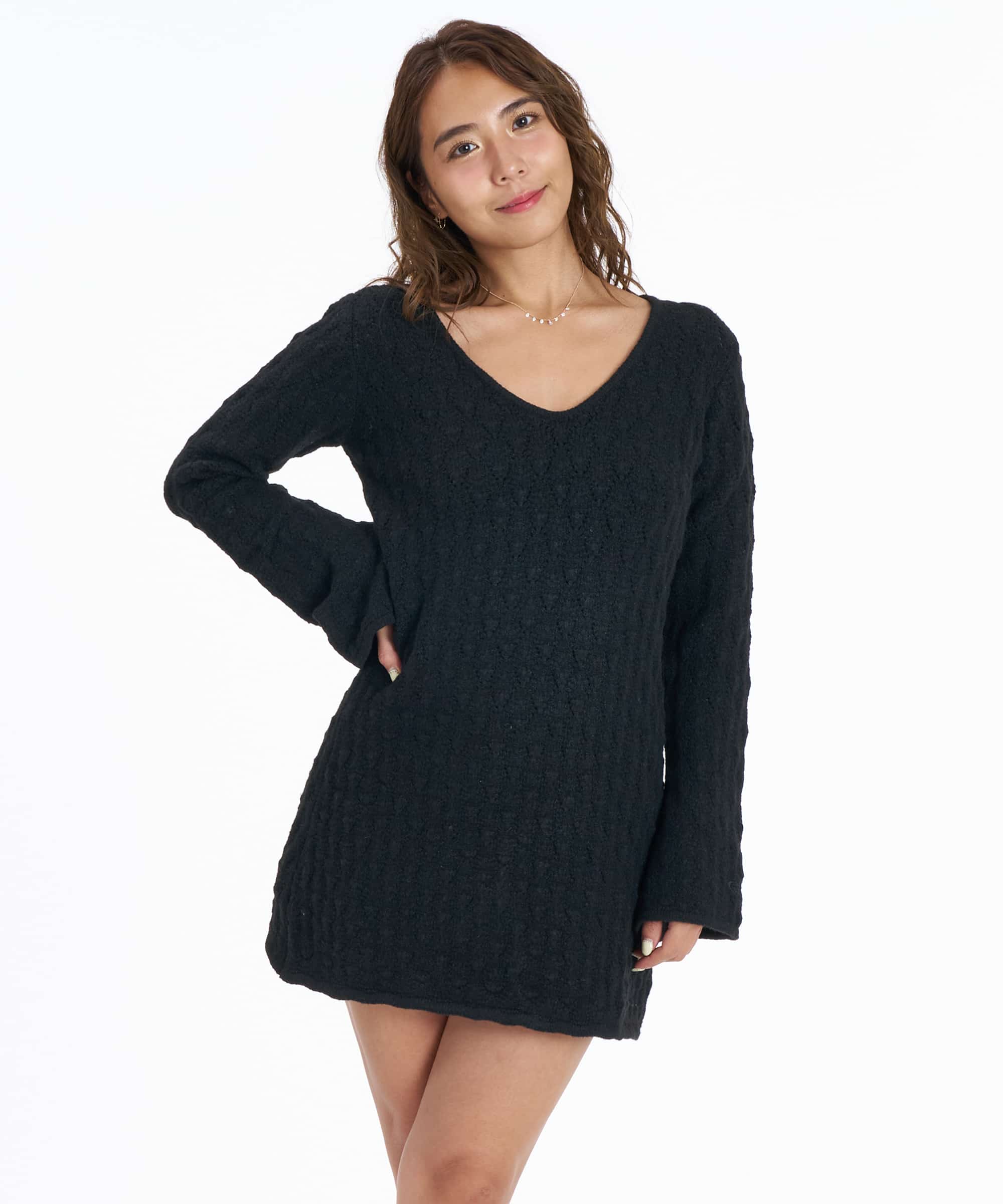 KNIT DRESS（BLK）