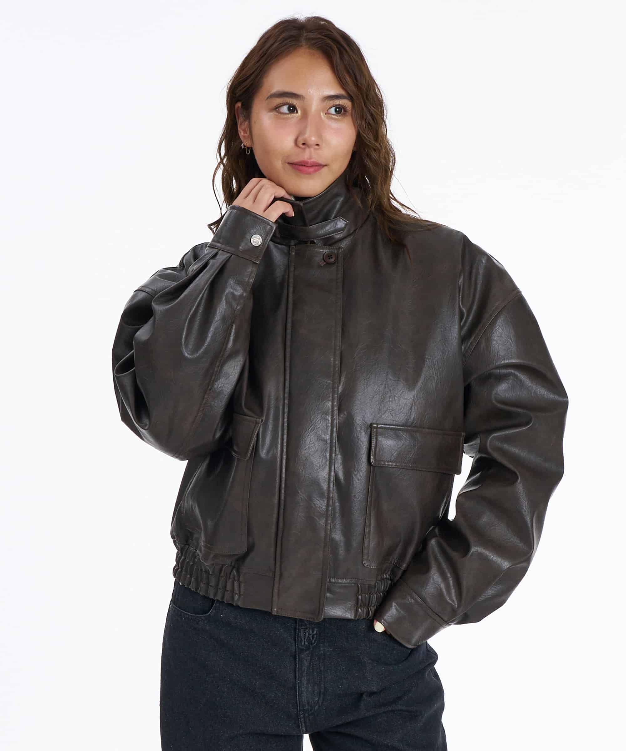 ECO LEATHER JACKET（BRN）