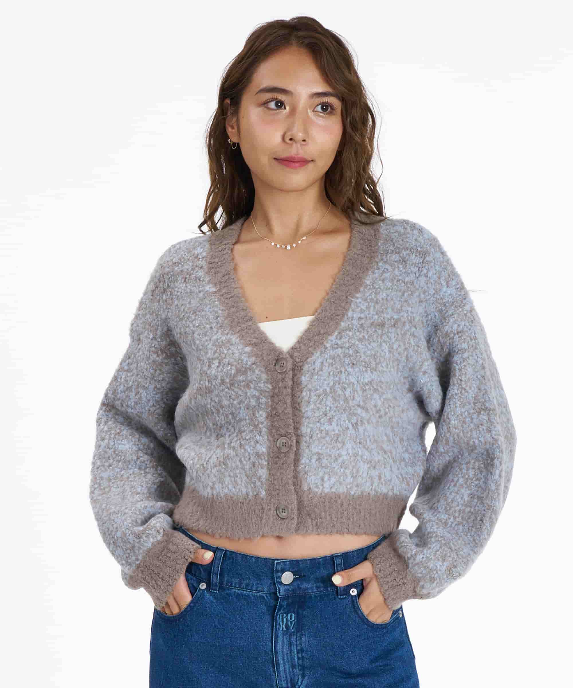 MIX KNIT CARDIGAN（LBL）