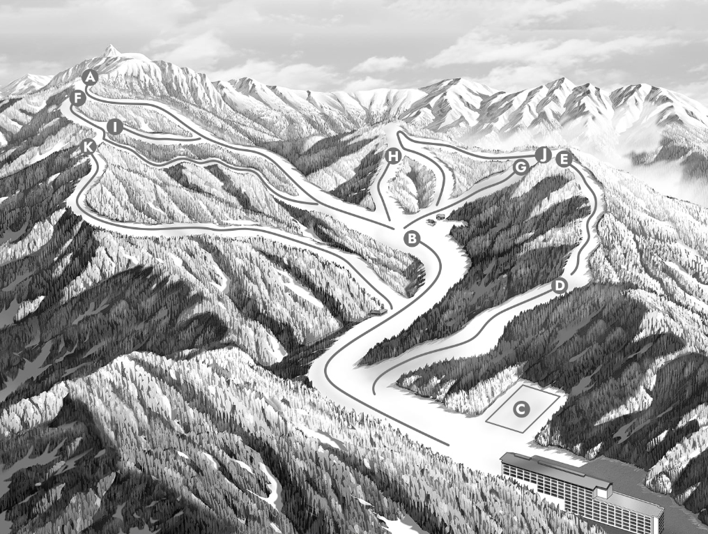 キューピットバレー ゲレンデマップ