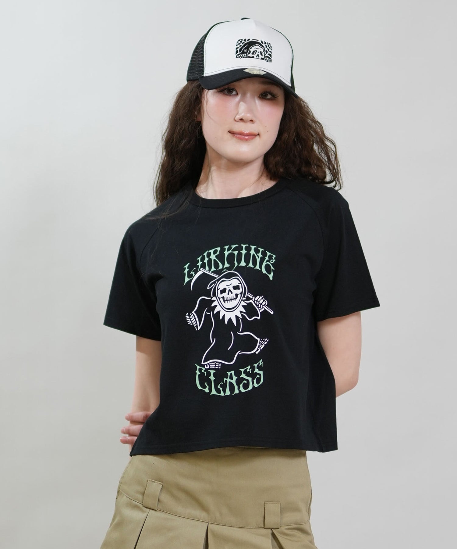 LURKING CLASS ラーキングクラス 半袖 Tシャツ レディース クロップド