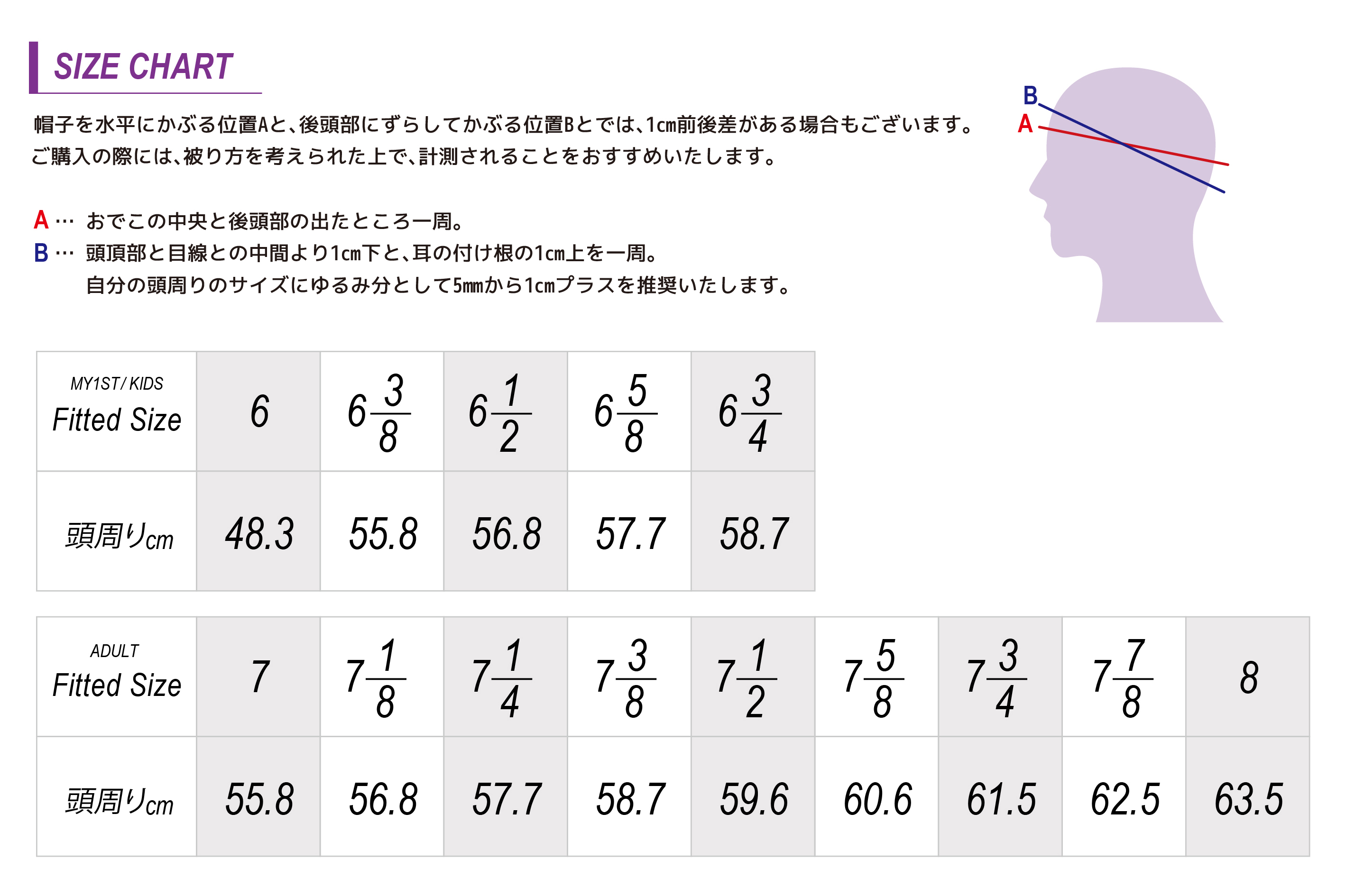 サイズ詳細ビジュアル