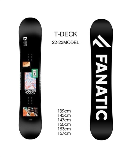 スノーボード 板 ユニセックス FANATIC ファナティック T-DECK 22-23モデル ムラサキスポーツ JJ K16(BK-139)