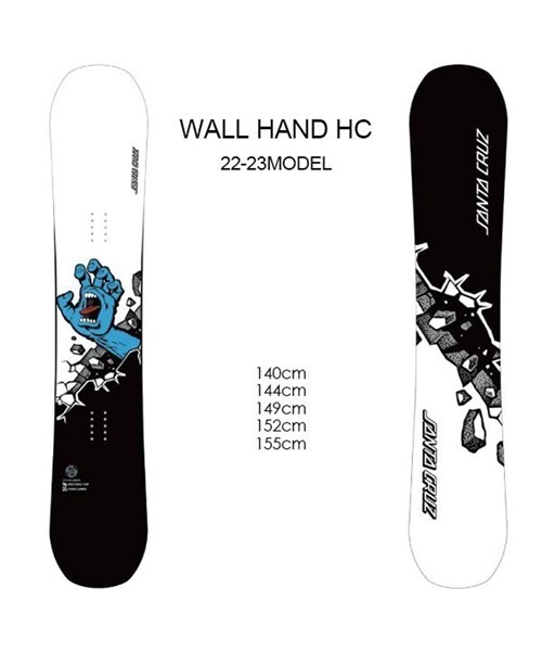 スノーボード 板 SANTA CRUZ サンタクルーズ WALL HAND HC 22-23モデル ムラサキスポーツ JJ B17(WALLHANDHC-140)