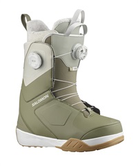 【早期購入】SALOMON サロモン スノーボード ブーツ レディース KIANA DUAL BOA ムラサキスポーツ 24-25モデル LL A19(DeepLichenGreenMineralGreyWht-22.0cm)